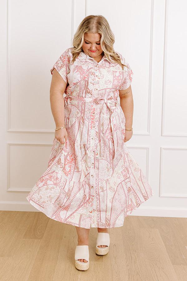 Impressions Radiant Garden Floral Maxi Dress Curves