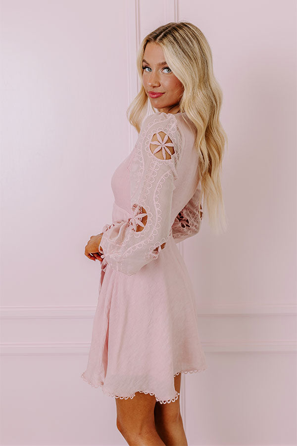 Impressions Radiant Reflections Mini Dress In Blush