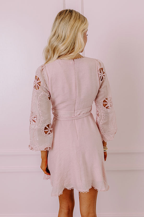 Impressions Radiant Reflections Mini Dress In Blush