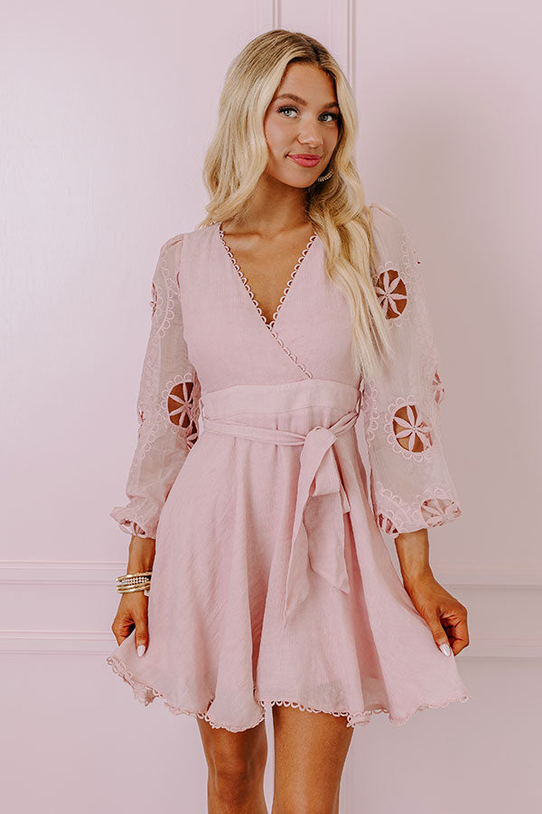 Impressions Radiant Reflections Mini Dress In Blush