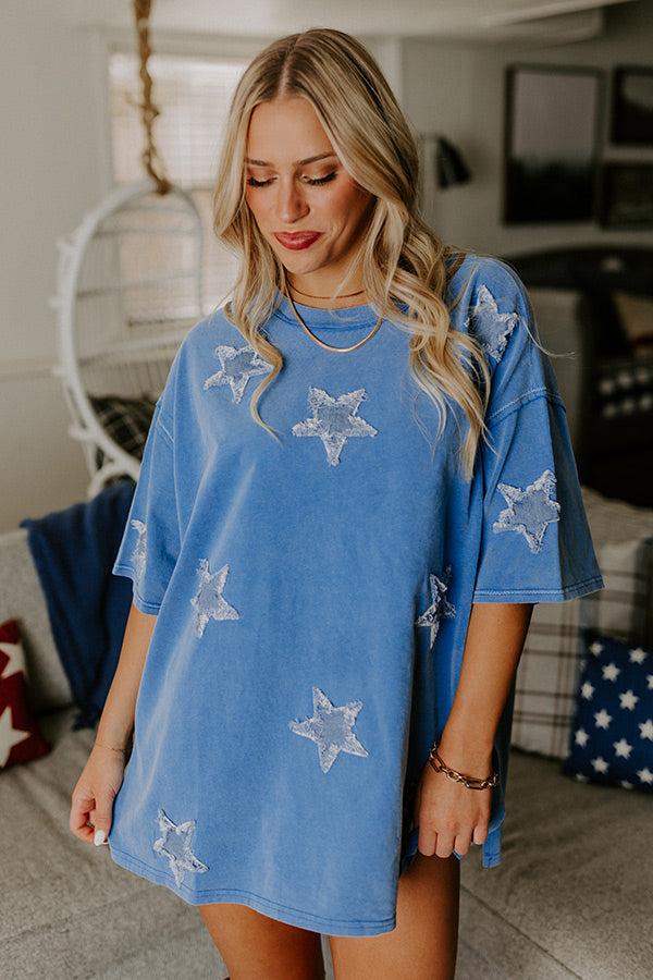 Impressions Reach For The Stars Vintage Wash Oversized Tee