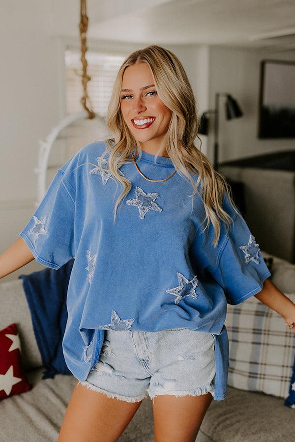 Impressions Reach For The Stars Vintage Wash Oversized Tee