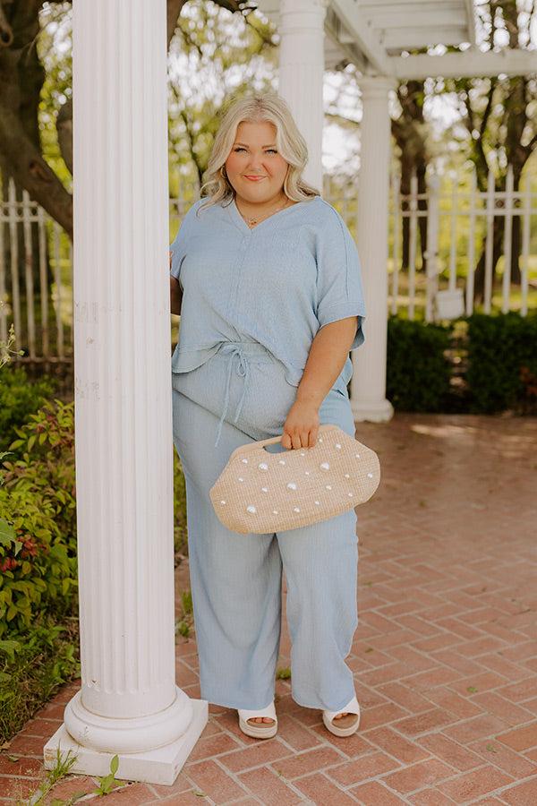 Impressions Ready For Vacay High Waist Knit Pants Curves