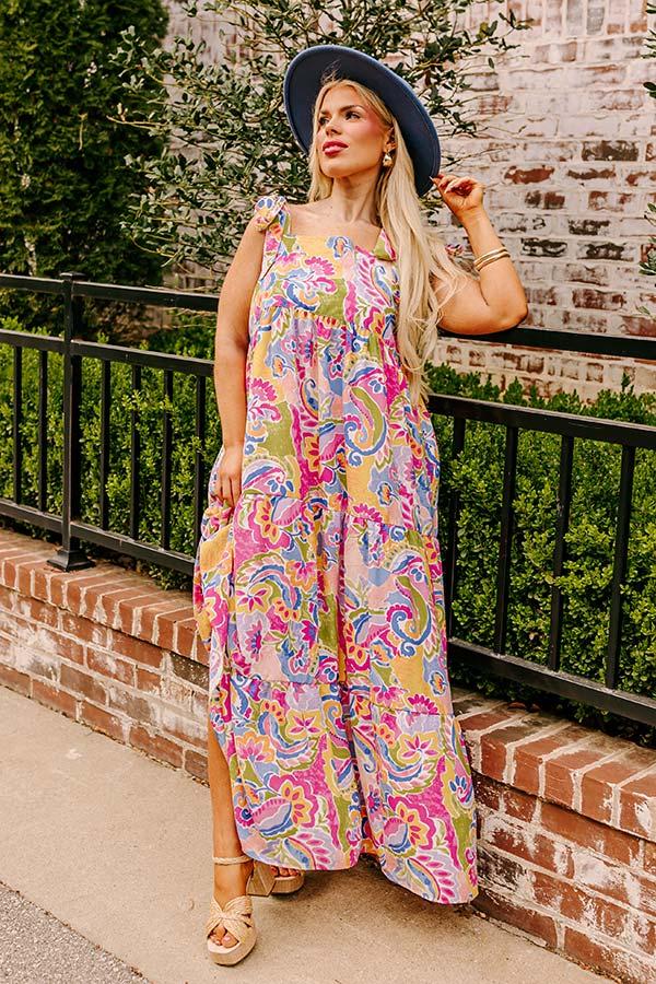 Impressions Resort Radiance Paisley Maxi Dress Curves