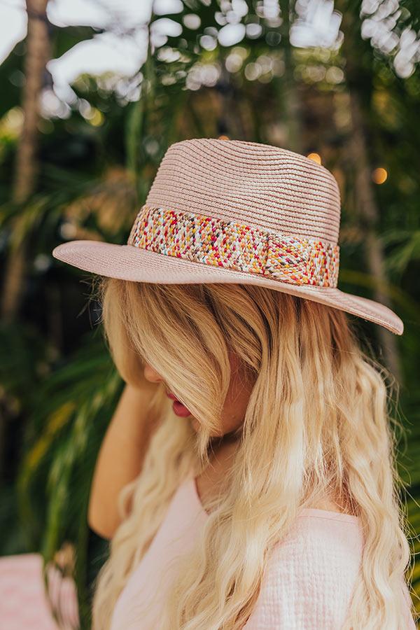 Impressions Retreat Yourself Raffia Hat In Light Blush