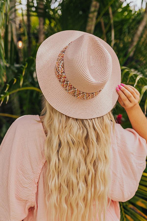 Impressions Retreat Yourself Raffia Hat In Light Blush