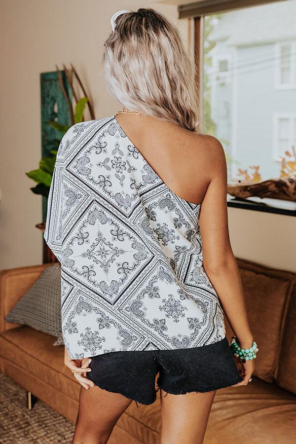 Impressions Revolutionary Style Paisley Top In White