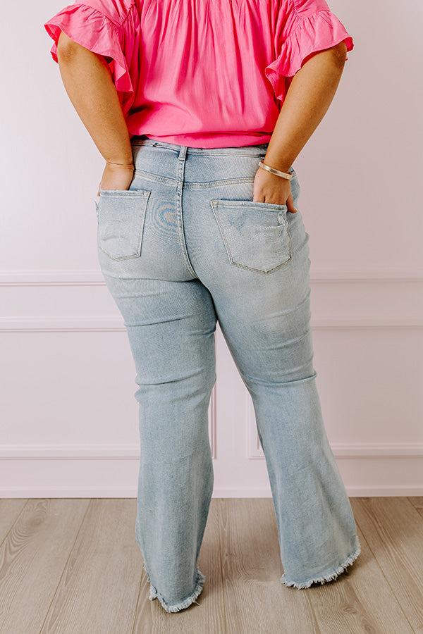 Impressions Risen The Aubree High Waist Distressed Flare Curves