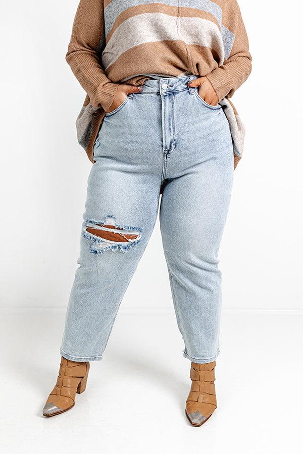 Impressions Risen The Bolt High Waist Jean In Light Wash Curves