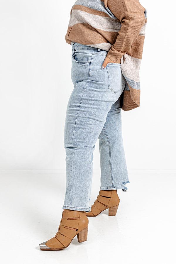 Impressions Risen The Bolt High Waist Jean In Light Wash Curves