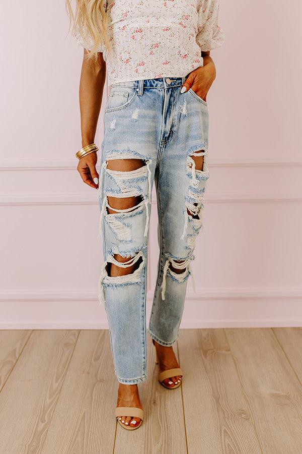 Impressions Risen The Ellie High Waist Distressed Jean