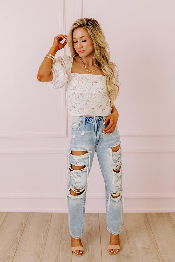 Impressions Risen The Ellie High Waist Distressed Jean