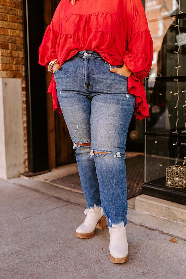 Impressions Risen The Emily Midrise Distressed Jean Curves