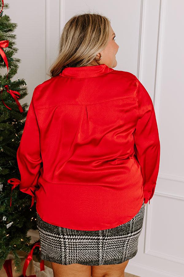 Impressions Roaming The City Button Up In Red Curves