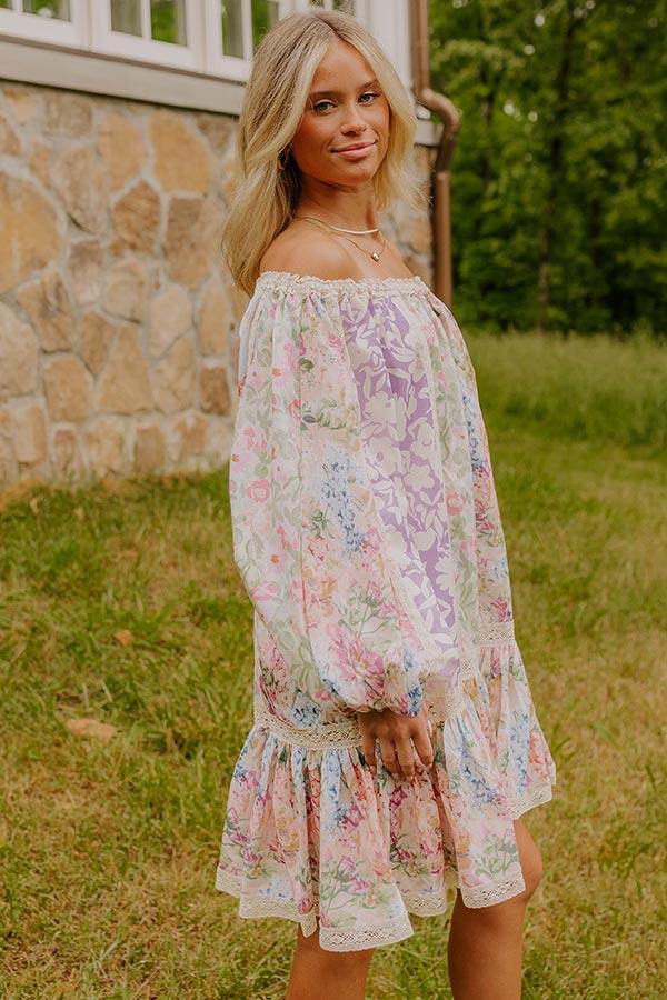 Impressions Romance In The Air Floral Off Shoulder Mini Dress