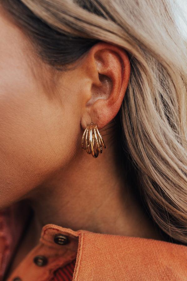 Impressions Romantic Playlist Hoop Earrings In Gold