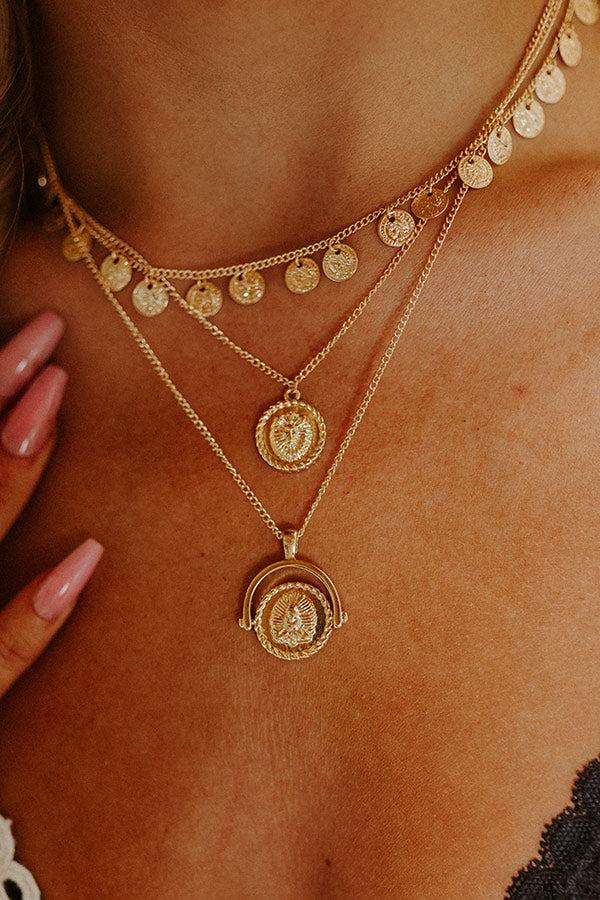 Impressions Romantic Story Layered Necklace In Gold