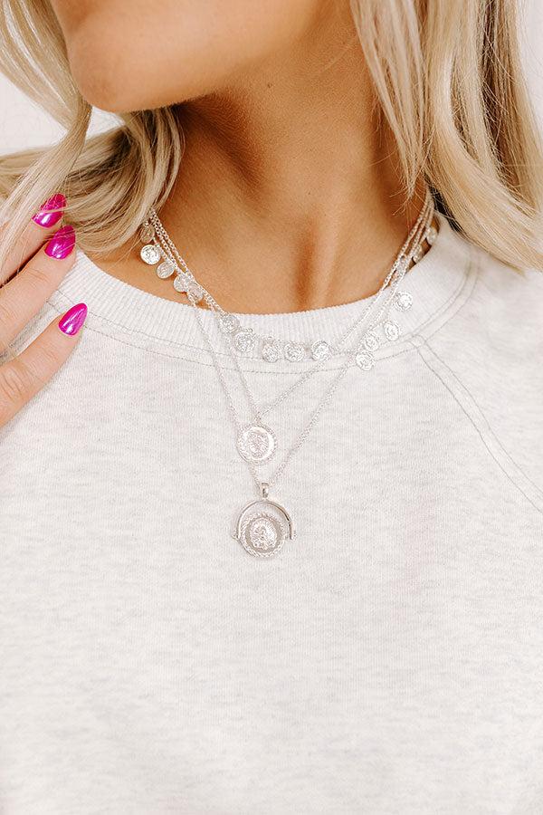 Impressions Romantic Story Layered Necklace In Silver