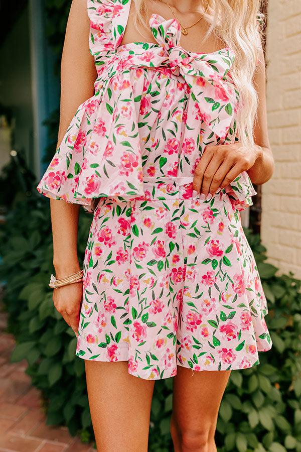 Impressions Rosewood Romance High Waist Floral Shorts