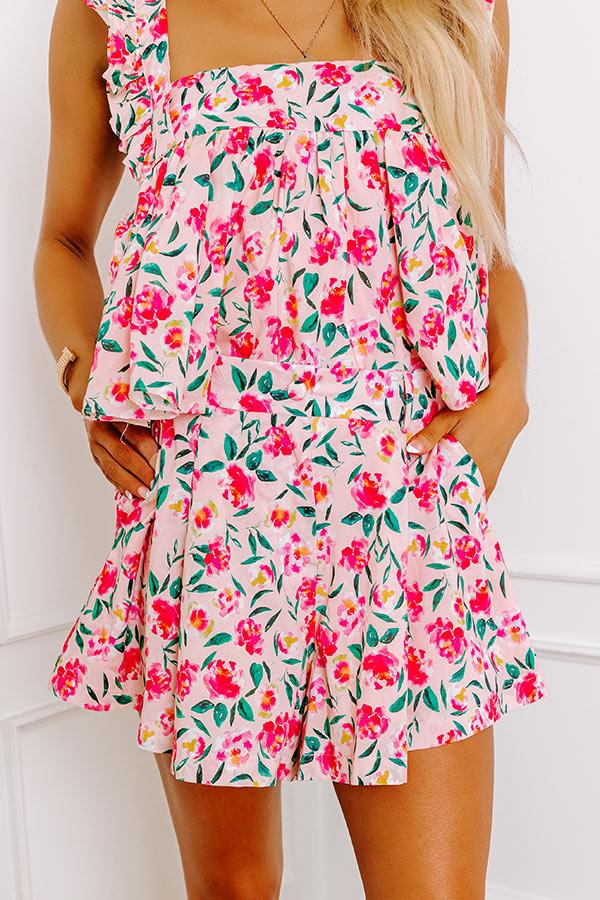 Impressions Rosewood Romance High Waist Floral Shorts