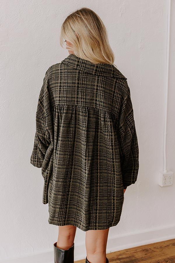 Impressions Rustic Vineyard Tweed Linen-Blend Top In Olive