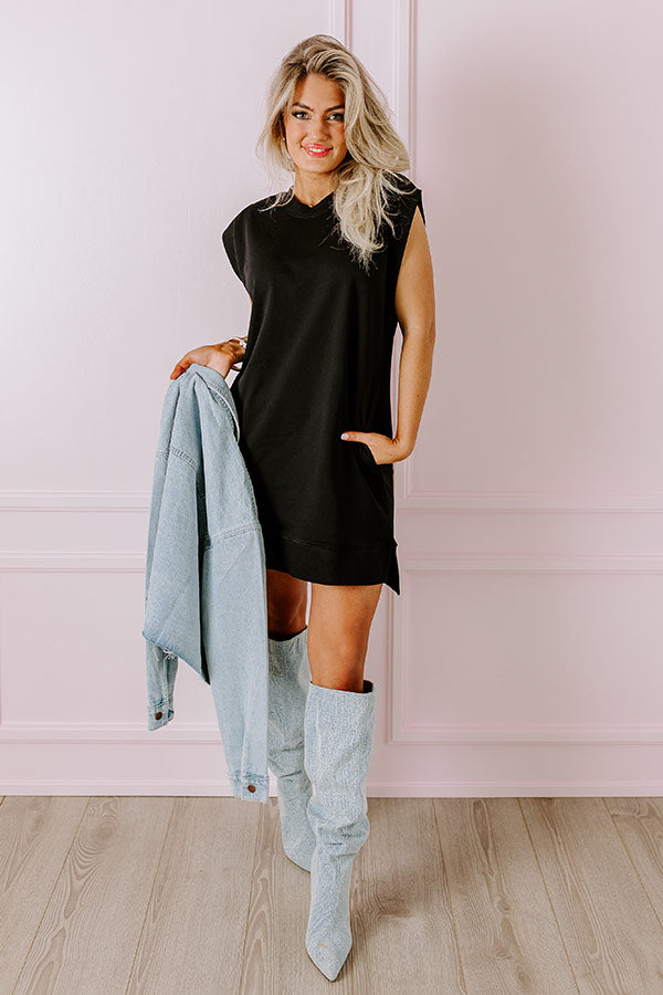 Impressions Sangria and Sandals T-Shirt Mini Dress in Black