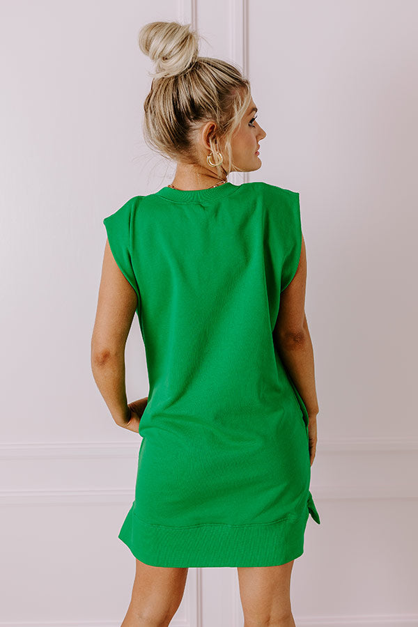 Impressions Sangria And Sandals T-Shirt Mini Dress In Kelly Green