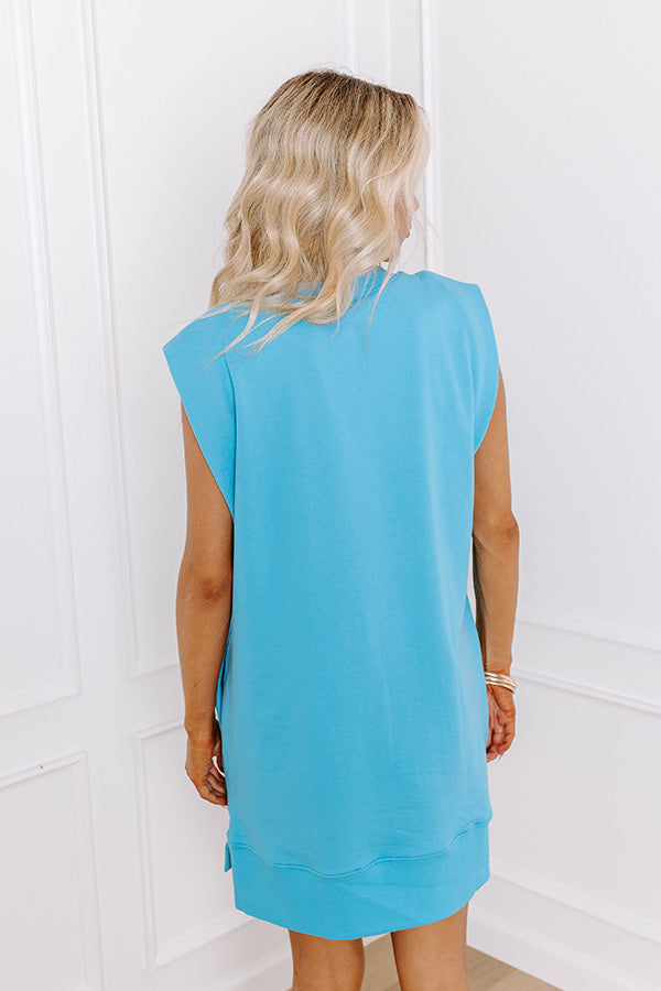 Impressions Sangria And Sandals T-Shirt Mini Dress In Sky Blue