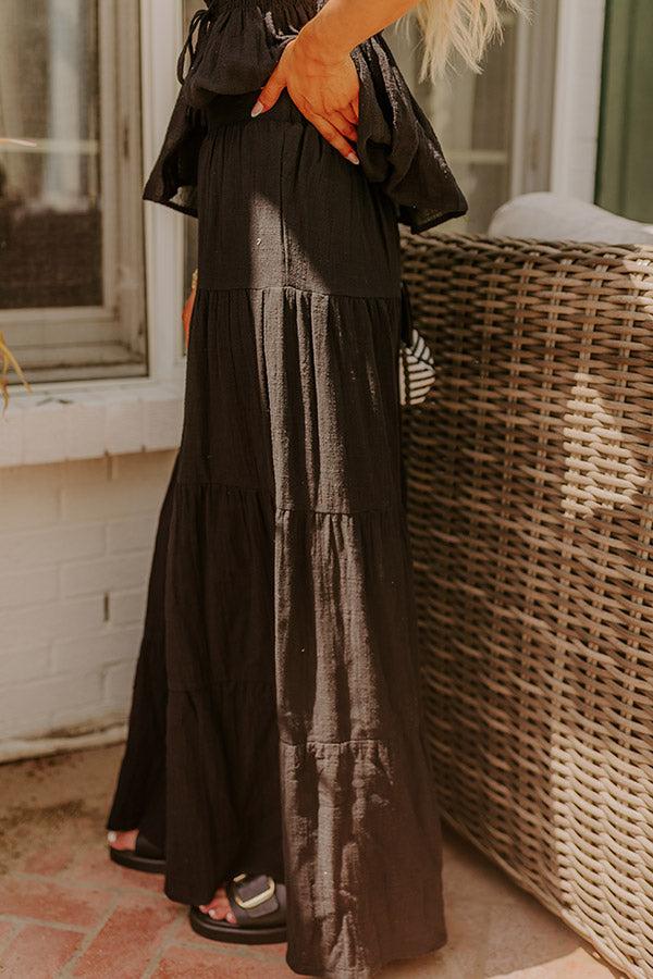 Impressions Santorini Breeze High Waist Wide Leg Pants In Black