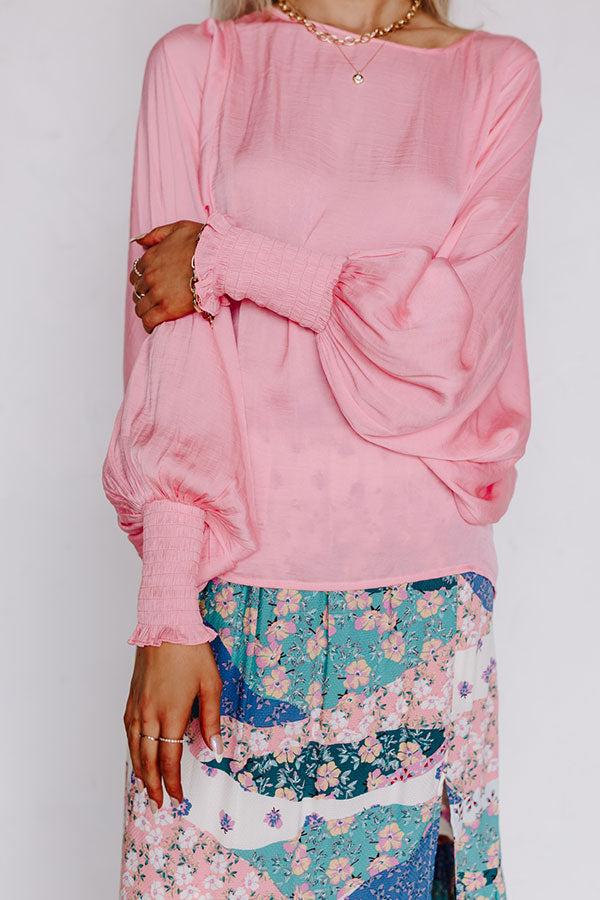 Impressions Saturday Night Premiere Shift Top In Pink