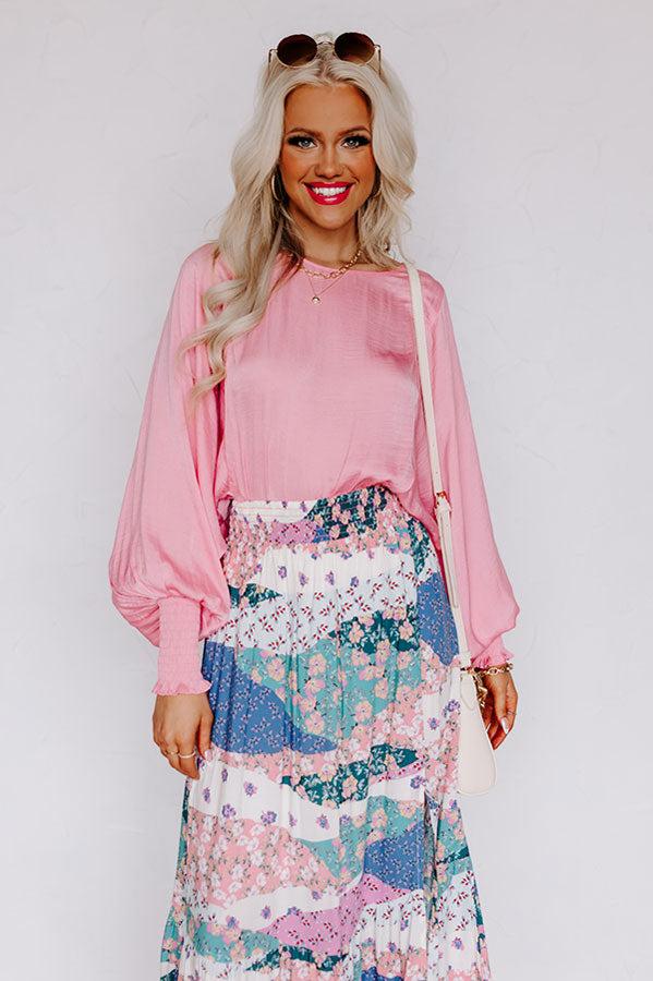 Impressions Saturday Night Premiere Shift Top in Pink