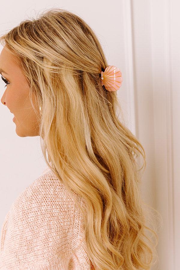 Impressions Seashells And Sunshine Hair Claw Clip In Pink
