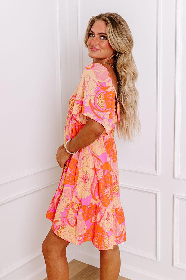 Impressions Sedona Serenity Babydoll Mini Dress In Pink