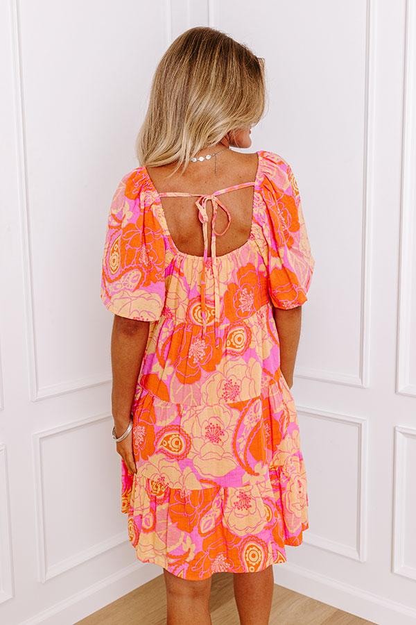 Impressions Sedona Serenity Babydoll Mini Dress In Pink