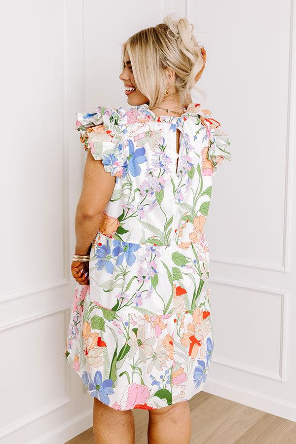 Impressions Serene Seasons Floral Mini Dress Curves