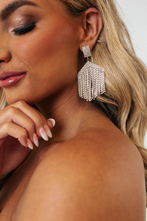 Impressions Shimmer So Stunning Rhinestone Earrings In Gold