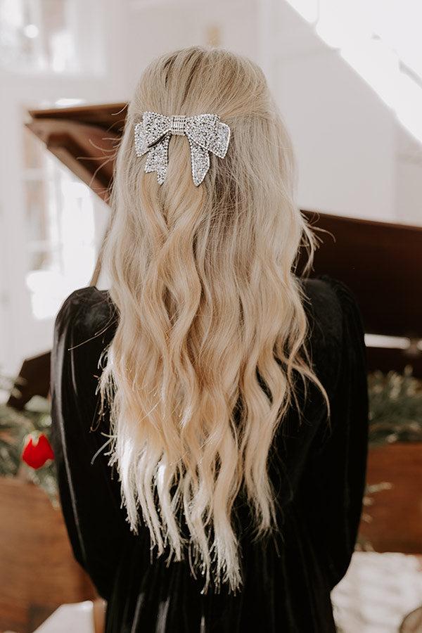 Impressions Shine On Rhinestone Embellished Bow Hair Clip