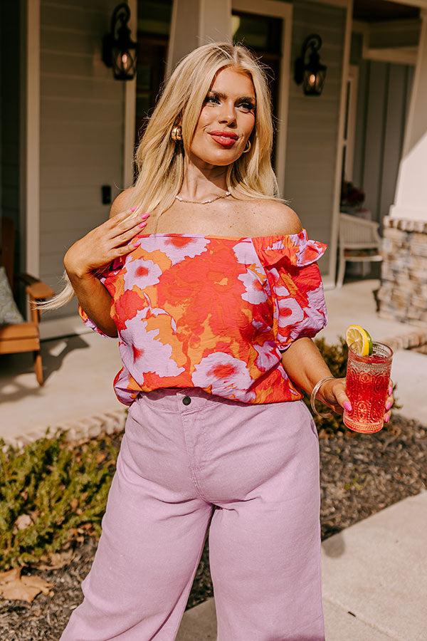 Impressions Shoreline Splendor Off Shoulder Top Curves