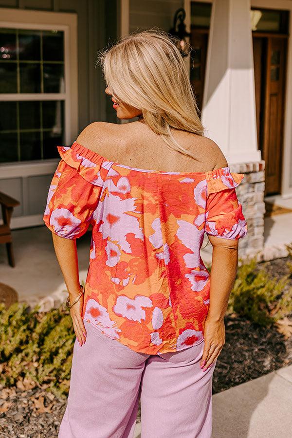 Impressions Shoreline Splendor Off Shoulder Top Curves