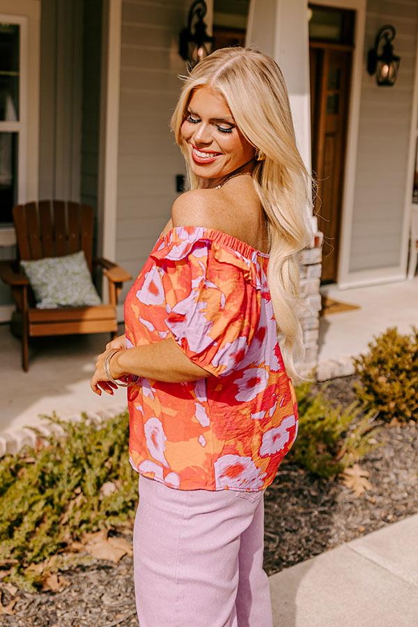 Impressions Shoreline Splendor Off Shoulder Top Curves