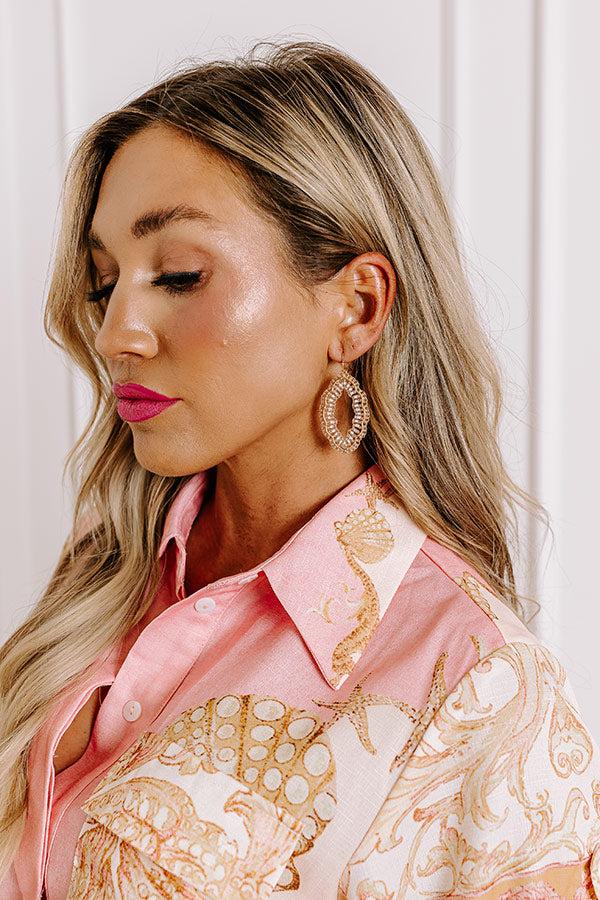 Impressions Show Stopper Beaded Earrings In Champagne