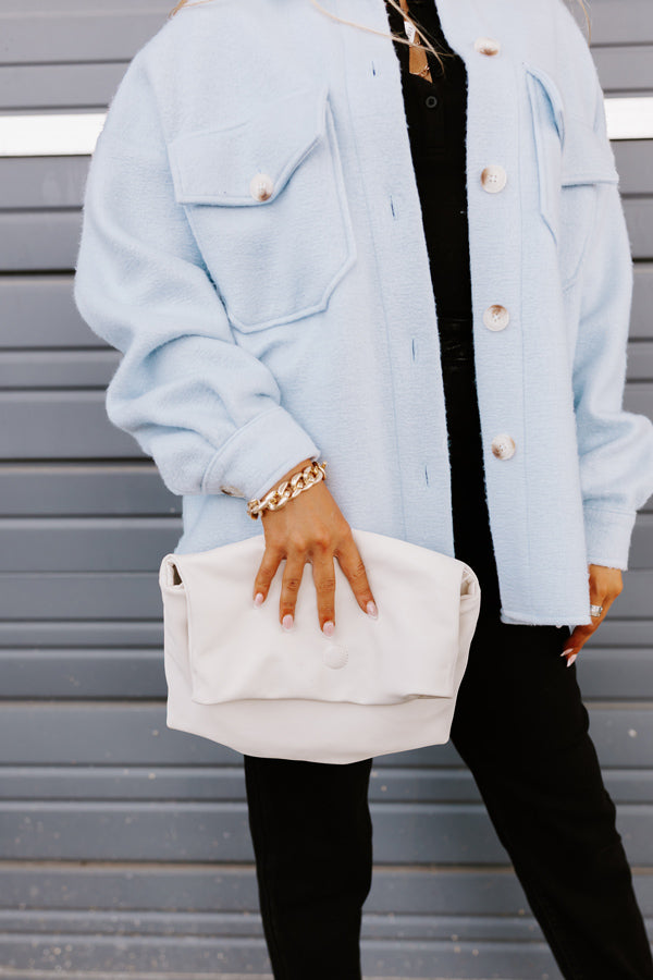 Impressions Show You Around Faux Leather Crossbody In Stone