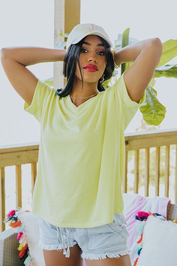 Impressions Simple Euphoria Shift Tee In Neon Yellow