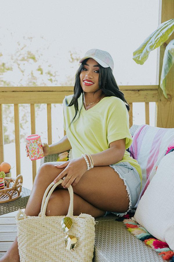 Impressions Simple Euphoria Shift Tee In Neon Yellow