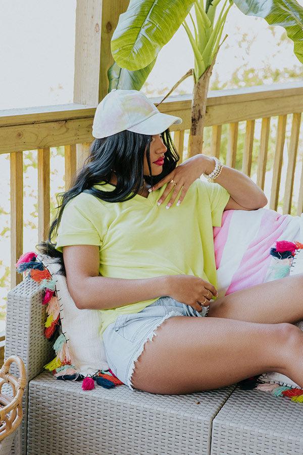 Impressions Simple Euphoria Shift Tee In Neon Yellow