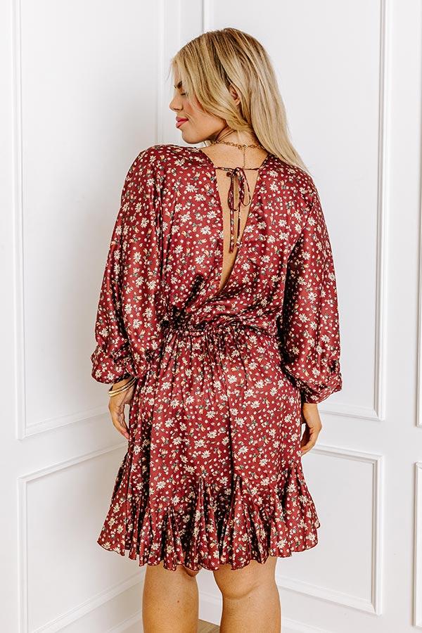 Impressions Simply Carried Away Floral Mini Dress Curves