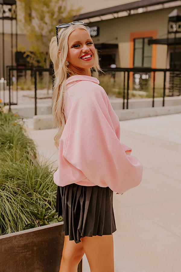 Impressions Simply Cozy Vintage Wash Sweatshirt In Pink