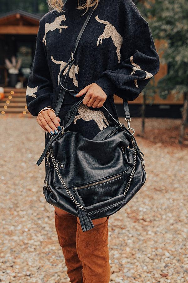 Impressions Simply Grand Faux Leather Tote In Black