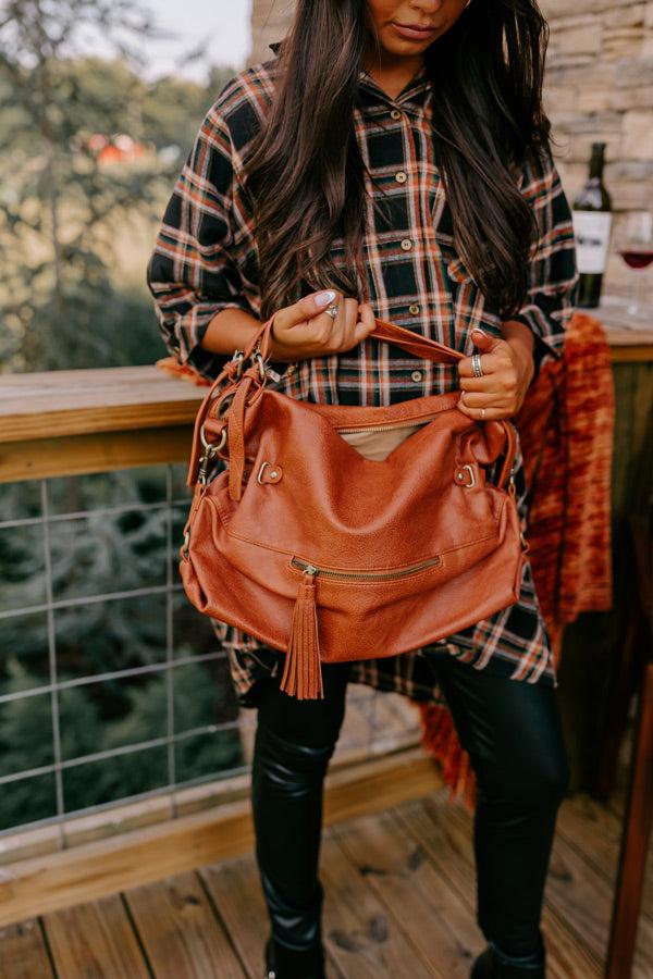 Impressions Simply Grand Faux Leather Tote In Maple