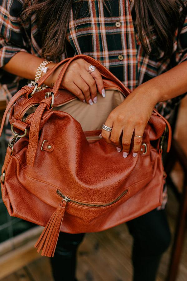 Impressions Simply Grand Faux Leather Tote In Maple